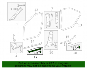 Накладка порога передняя левая внешняя Toyota Avalon 13-18 хром