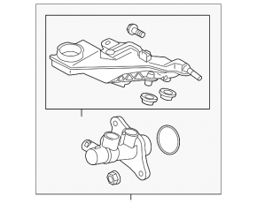Главный тормозной цилиндр с бачком Mazda CX-5 17-25 2.5