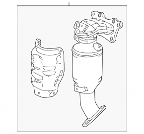 Коллектор выпускной с катализатором Honda Accord 13-17 2.4