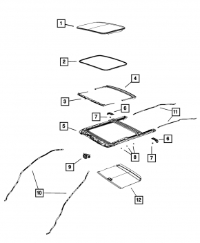 Шторка люка Jeep Compass 11-16