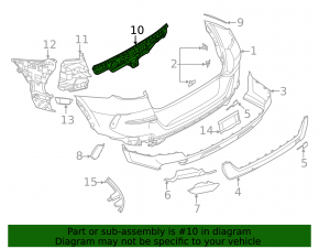 Крепление заднего бампера центральное BMW X6 G06 20-26