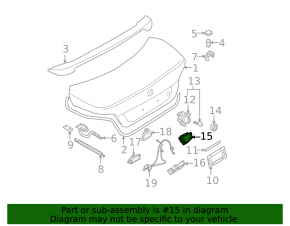 Замок крышки багажника BMW 335i e92 07-13