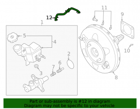 Трубка вакуумного усилителя Kia K5 21-24 1.6T