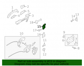 Петля двери верхняя задняя правая Subaru Legacy 10-14