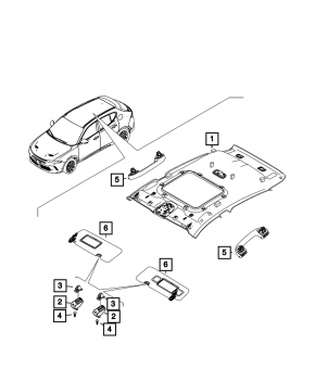 Ручка потолка передняя правая Jeep Compass 19-26 черная