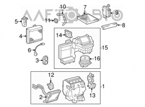 Ventilatorul de încălzire al aerului condiționat al Toyota Camry v40