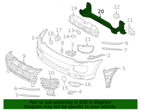 Amplificatorul de bara fata pentru Porsche Cayenne 958 11-17