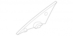 Triunghi exterior ușă față dreapta Mercedes Clasa A V177 19-22, negru lucios