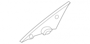 Triunghi exterior ușă față dreapta Mercedes Clasa A V177 19-22, negru lucios