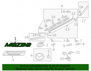 Эмблема надпись Mazda крышки багажника Mazda 6 14-17