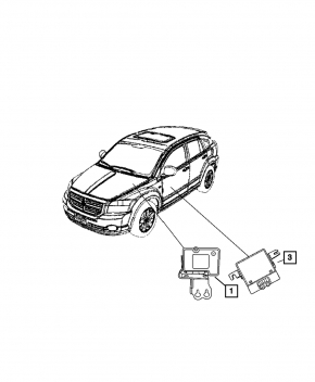 SUSPENSION CONTROL MODULE ECU Jeep Compass 11-16