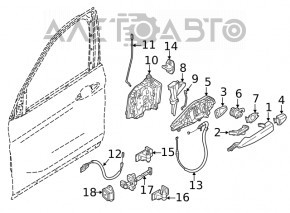 Capac mâner exterior față stânga pentru BMW X2 F39 18-23