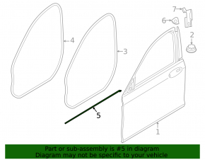 Garnitură inferioară ușă dreapta față BMW 5 G30 17-23
