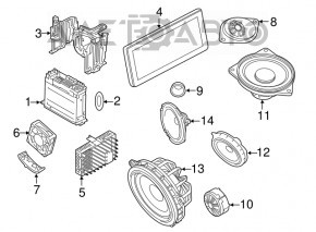 Динамик дверной передний левый Mini Cooper F56 3d 14-