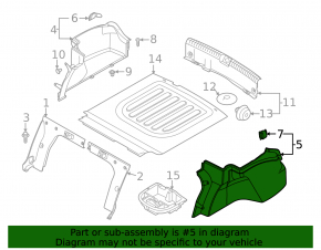 Ornamente arc stânga pentru Hyundai Sonata 20-23, negru, Coreea