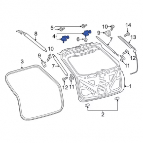 Петля двери багажника левая Ford Edge 15-24