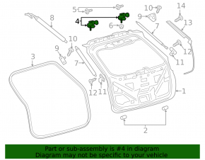 Петля двери багажника левая Ford Edge 15-24