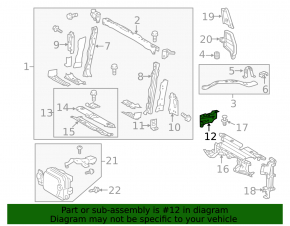 Suport bara față pe televizor stânga Toyota Rav4 13-18