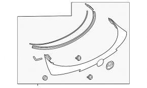 Ornament capotă portbagaj Mazda CX-30 20-25 negru, fără emblemă, cu elemente de fixare și sigiliu