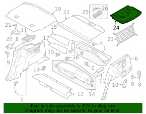 Коврик багажника резина Ford C-max MK2 13-18, черный