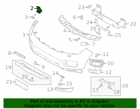 Крепление переднего бампера правое Land Rover Range Rover Sport 14-17