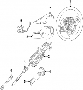Руль голый BMW X5 E70 07-13 M Sport, кожа, черный, царапины, потерт