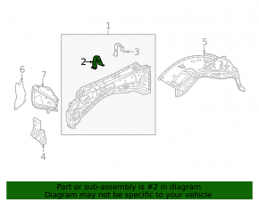 Кронштейн верхний задний фартука крыла правого Toyota Sequoia 22-26