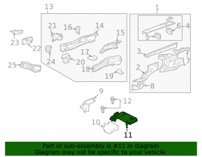 Накладка моторного отсека задняя правая Lexus RX400h 06-08