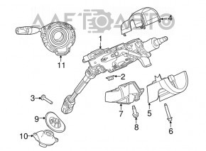Шлейф руля Dodge Dart 13-16 с датчиком угла поворота