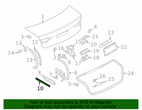 Амортизатор крышки багажника Audi A3 8V 15-20 4d