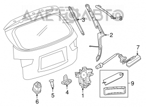 Замок двери багажника Nissan Pathfinder 13-20