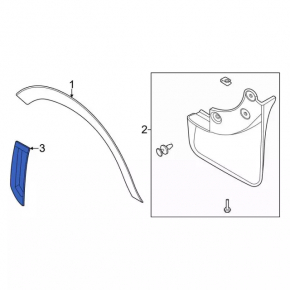 Garnitura aripa fata dreapta sus structura Ford Bronco Sport 21-25