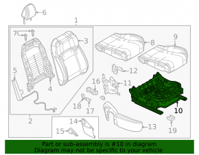 Салазки пассажирского сиденья Mazda CX-50 23-26 механические, без каркаса, с датчиками