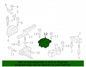 Подушка двигателя левая Audi Q3 15-18