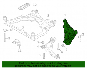 Цапфа передняя правая Nissan Pathfinder 22-25