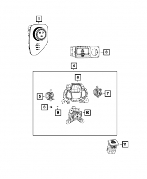 USB Hub Jeep Compass 17-21
