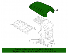 Подлокотник Audi Q3 83A 19-25 кожа черная с черной строчкой, тычка