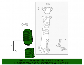 Pernă pneumatică spate stânga pentru Mercedes X167 GLS 450 580 20-26