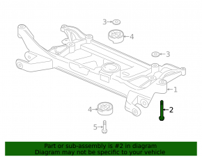 Болт крепления переднего подрамника Audi A3 8V 15-20 12x95