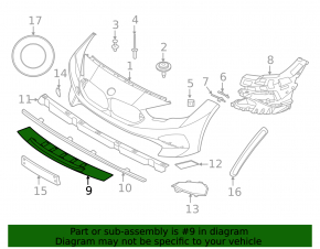 Нижняя накладка переднего бампера BMW 2 F44 20-24