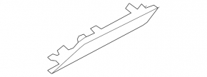 Ornament panou frontal stânga jos BMW 3 F30 12-18 negru, sub butonul de avertizare la părăsirea benzii de rulare