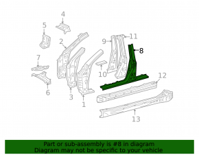 Стойка кузова центральная левая Lexus GS300 GS350 GS430 GS450h 06-11