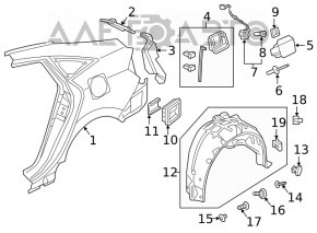 Лючок бензобака Honda Civic X FC 16-21