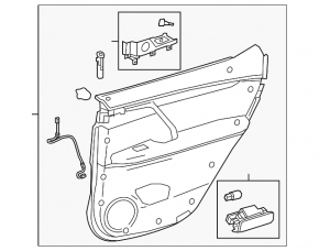 Garnitura portiere spate dreapta Lexus RX350 RX450h 16-17 piele neagra