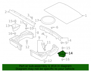 Карман бокс багажника левый Mitsubishi Outlander Sport ASX 10-23