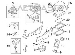 Консоль центральная подлокотник Subaru b9 Tribeca