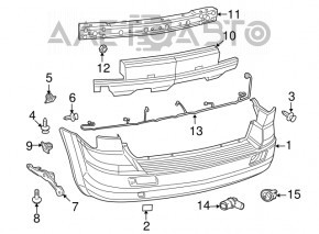 Бампер задний голый Dodge Journey 11-13 SXT