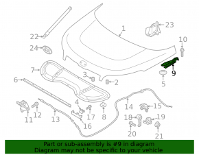 Петля капота правая Kia Soul 14-19
