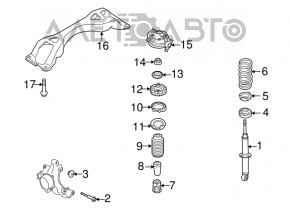 Amortizor spate stânga Audi Q7 4L 10-15
