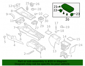 Подлокотник Mitsubishi Outlander 17-18 кожа, бежевый, верхняя часть, под чистку